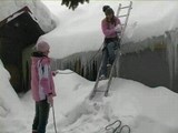 Lesbians having fun in the snow