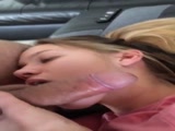 Sweet teen sucking cock for cum in mouth